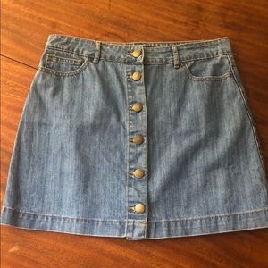 Denim Button Down Skirt